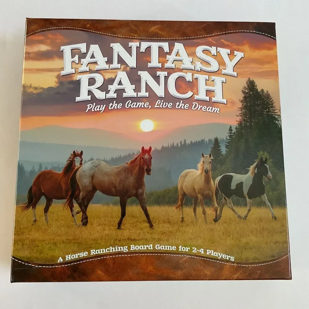 Fantasy Ranch Live The Dream Trail Ride Board Game Horses Ranching 100% COMPLETE